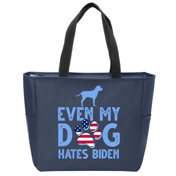 Even My Dog Hates Biden Zip Tote Bag