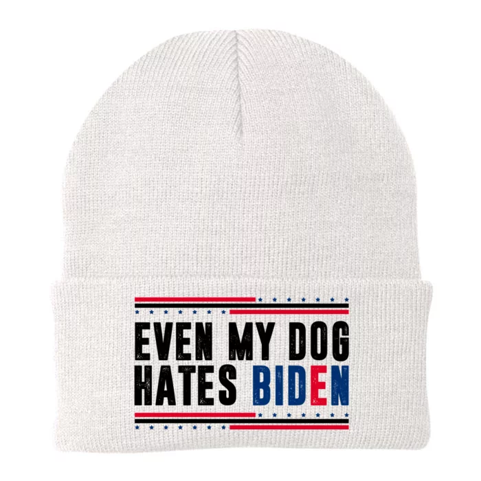 Even My Dog Hates Biden Funny Knit Cap Winter Beanie