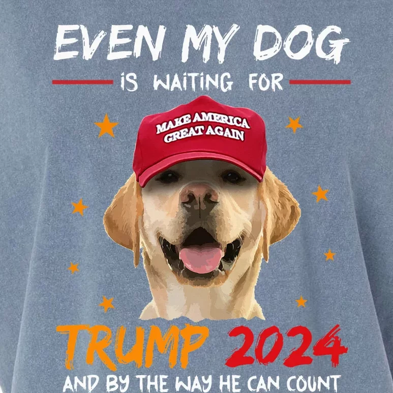 Even My Dog Is Waiting For Trump 2024 Garment-Dyed Women's Muscle Tee