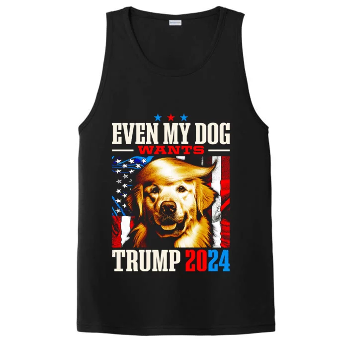 Even My Dog Wants Trump 2024 Gift Performance Tank