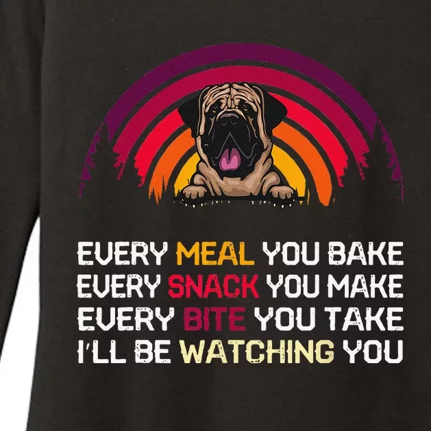 English Mastiff Dog Ill Be Watching You Lover Fathers Day Womens CVC Long Sleeve Shirt