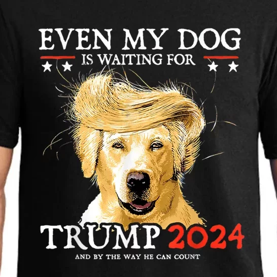 Even My Dog Is Waiting For Trump 2024 Pajama Set