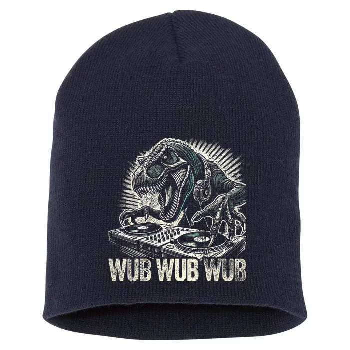 Electronic Music Dinosaur Dj Dubstep Short Acrylic Beanie