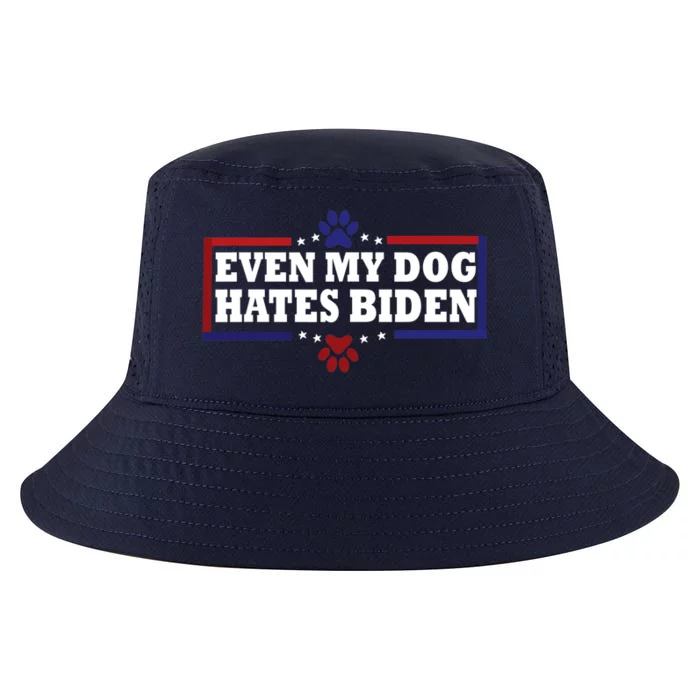 Even My Dog Hates Biden Shirt Funny Anti President Joe Biden Cool Comfort Performance Bucket Hat