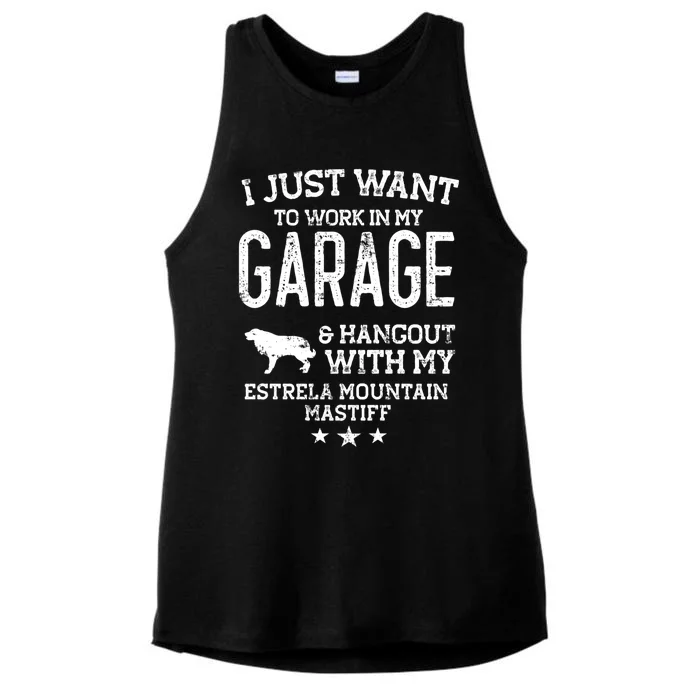 Estrela Mountain Dog Dad Car Garage Hangout Great Gift Ladies Tri-Blend Wicking Tank