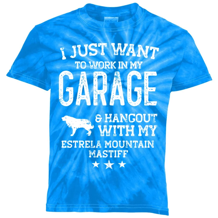 Estrela Mountain Dog Dad Car Garage Hangout Great Gift Kids Tie-Dye T-Shirt