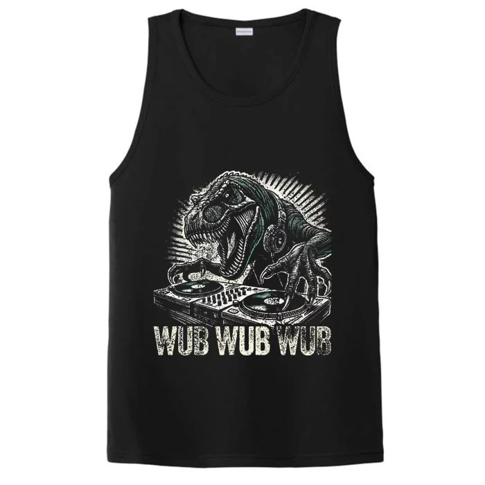 Electronic Music Dinosaur Dj Dubstep Performance Tank