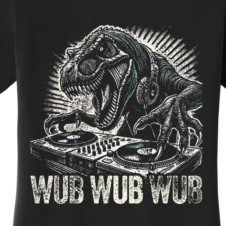 Electronic Music Dinosaur Dj Dubstep Women's T-Shirt