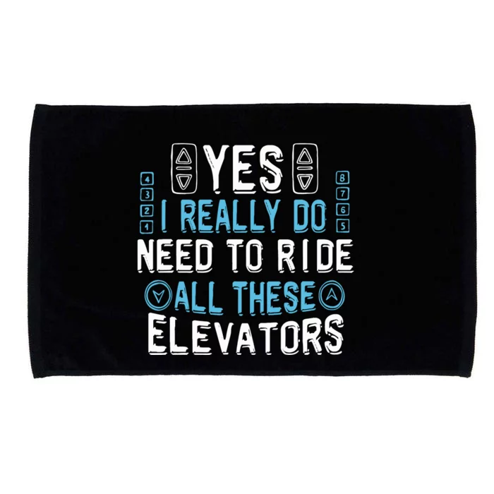 Elevator Mechanic Engineer Constructor Elevator Microfiber Hand Towel