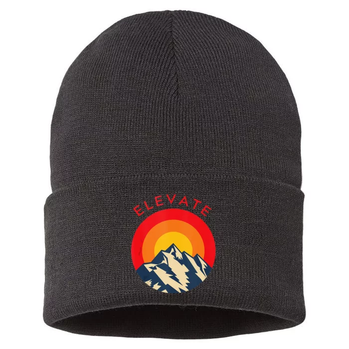 Elevate Mountains Sustainable Knit Beanie