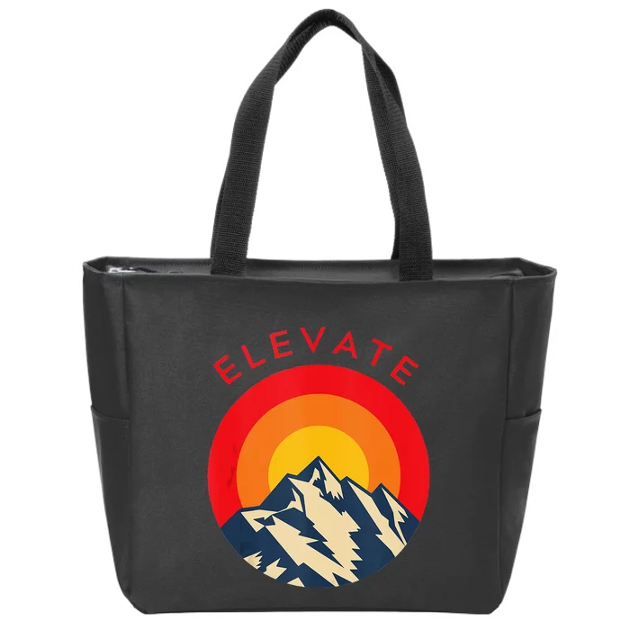 Elevate Mountains Zip Tote Bag