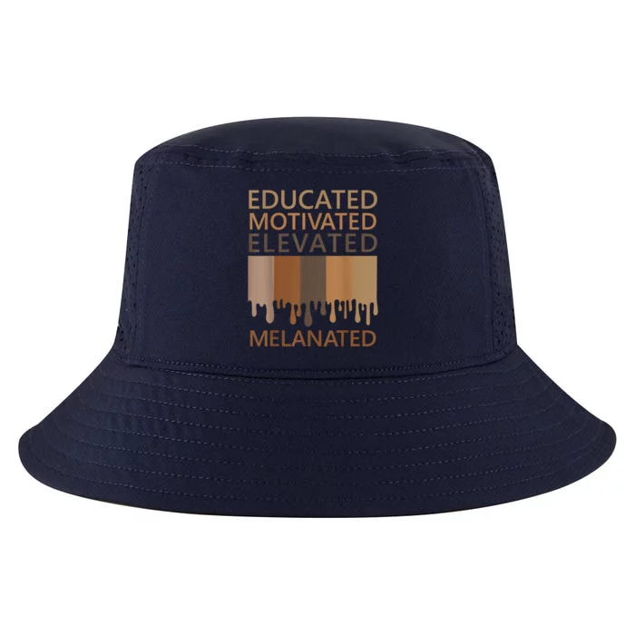 Educated Motivated Elevated Melanated Cool Comfort Performance Bucket Hat