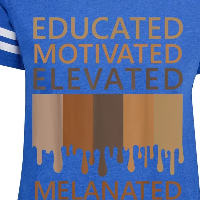 Educated Motivated Elevated Melanated Enza Ladies Jersey Football T-Shirt