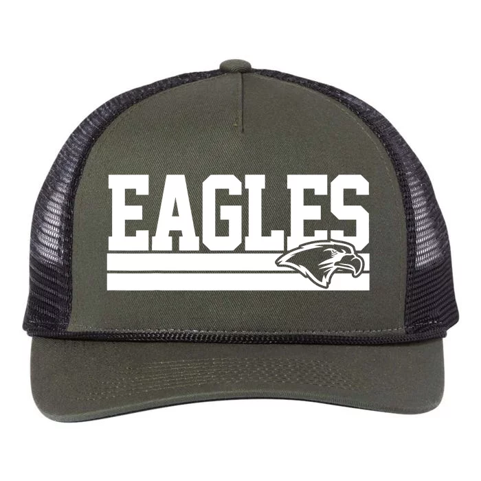 Eagles Mascot Retro Rope Trucker Hat Cap