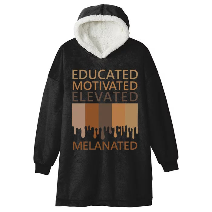 Educated Motivated Elevated Melanated Hooded Wearable Blanket