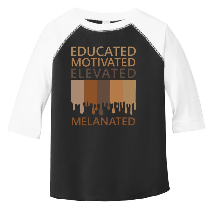 Educated Motivated Elevated Melanated Toddler Fine Jersey T-Shirt