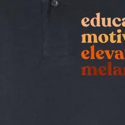 Educated Motivated Elevated Melanated Black History Month Softstyle Adult Sport Polo