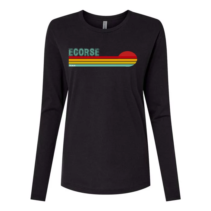 Ecorse Michigan Womens Cotton Relaxed Long Sleeve T-Shirt