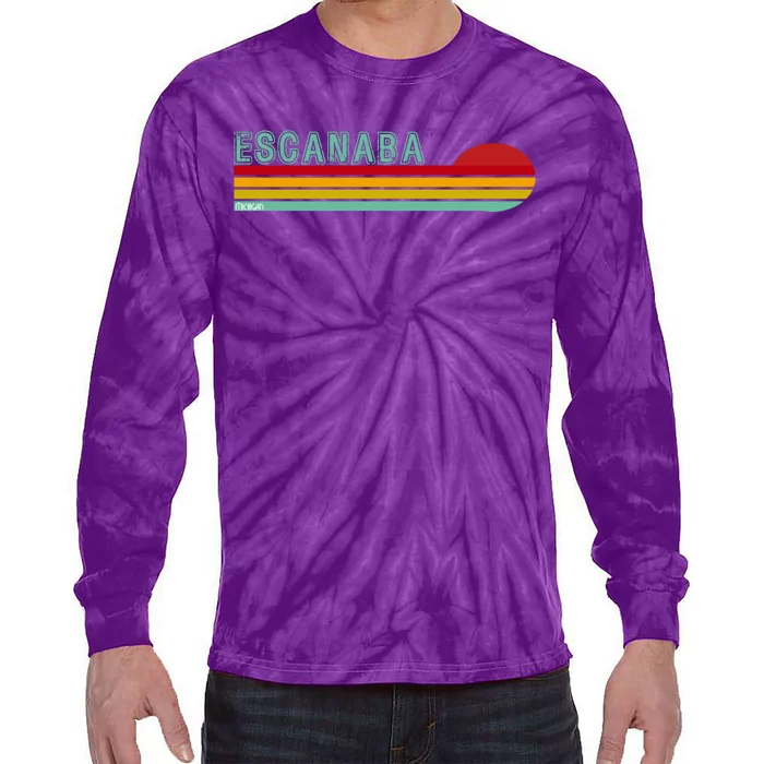 Escanaba Michigan Tie-Dye Long Sleeve Shirt