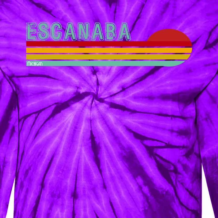 Escanaba Michigan Tie-Dye Long Sleeve Shirt