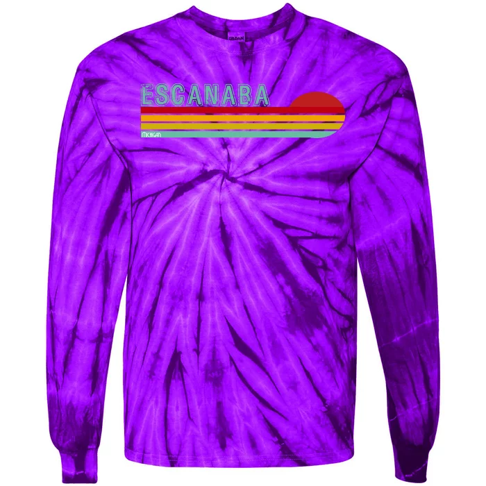 Escanaba Michigan Tie-Dye Long Sleeve Shirt