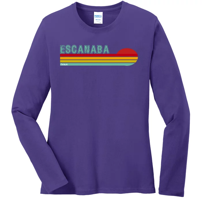 Escanaba Michigan Ladies Long Sleeve Shirt