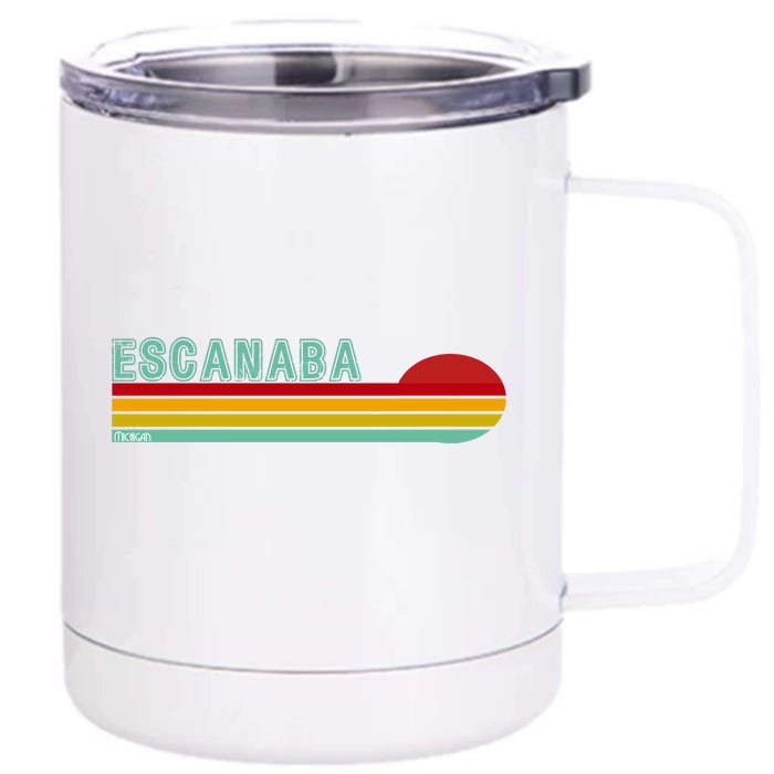 Escanaba Michigan Front & Back 12oz Stainless Steel Tumbler Cup