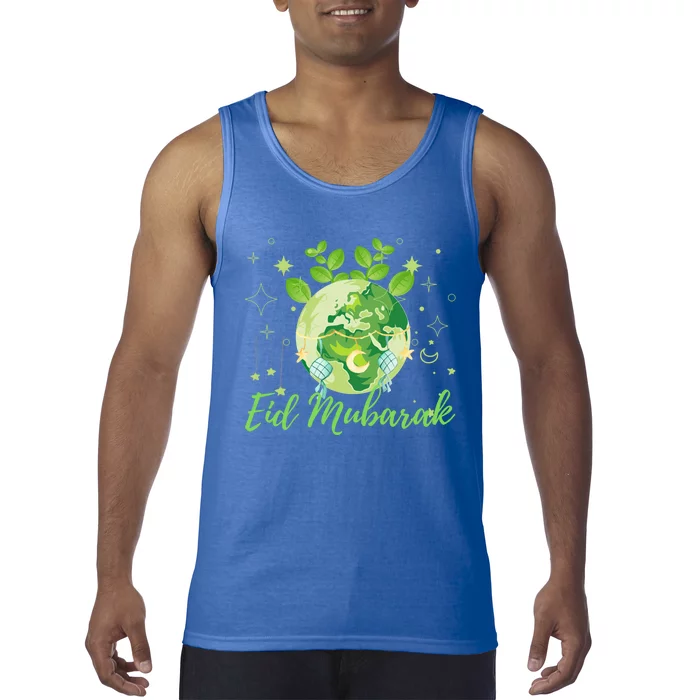 Eid Mubarak Earth Day Design Gift Tank Top