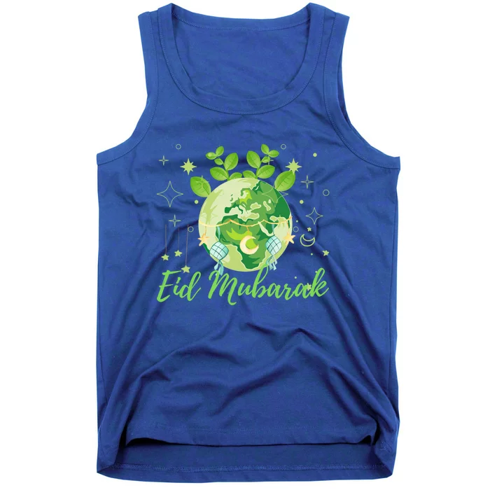 Eid Mubarak Earth Day Design Gift Tank Top