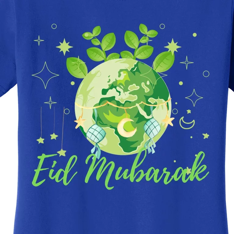 Eid Mubarak Earth Day Design Gift Women's T-Shirt