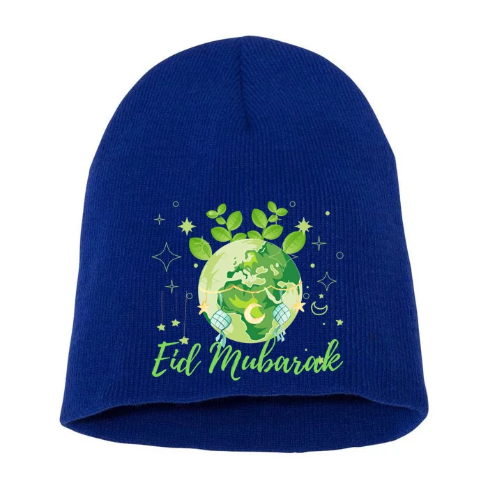 Eid Mubarak Earth Day Design Gift Short Acrylic Beanie