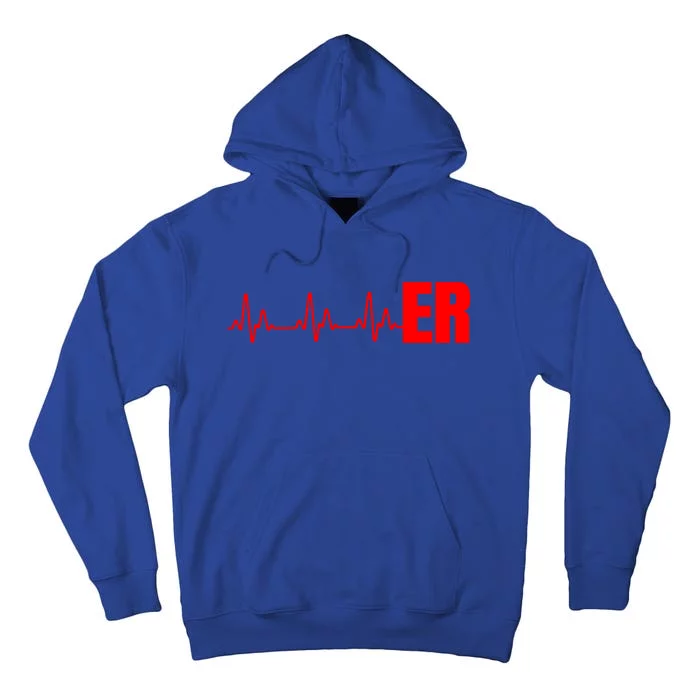 Emergency Medicine Emergency Room Nurse Er Heartbeat Meaningful Gift Tall Hoodie