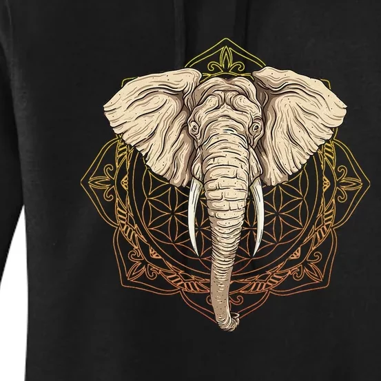 Elephant Mandala Women's Pullover Hoodie