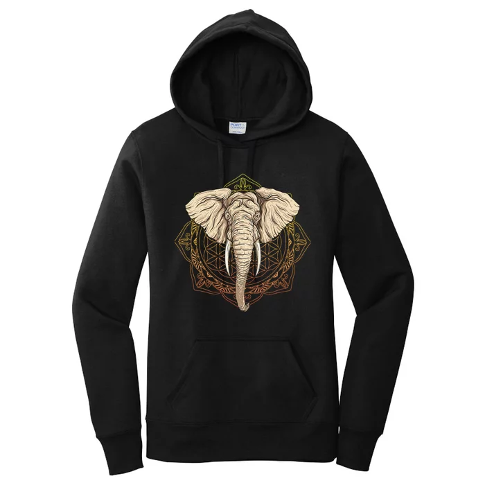 Elephant Mandala Women's Pullover Hoodie