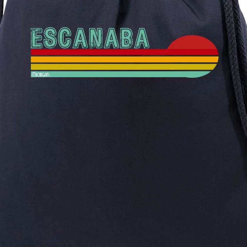 Escanaba Michigan Drawstring Bag