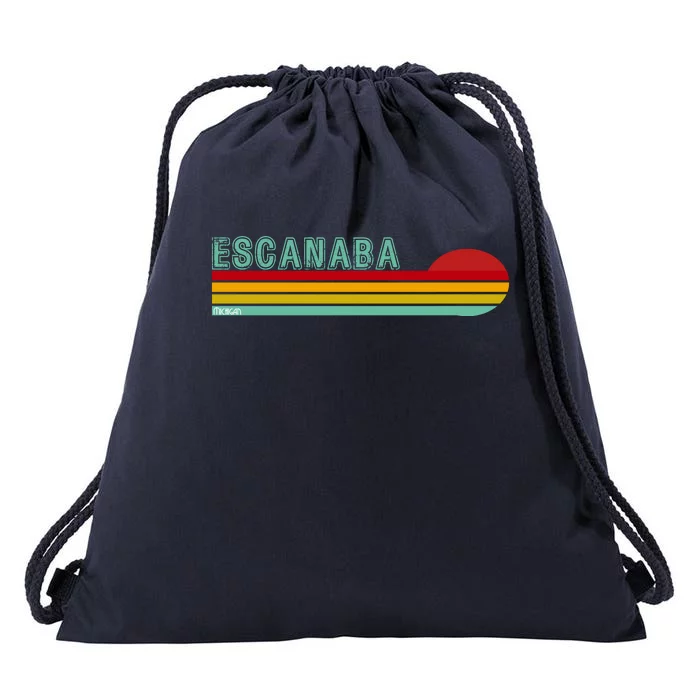 Escanaba Michigan Drawstring Bag