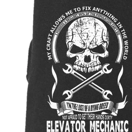 Elevator Mechanic Doggie 3-End Fleece Hoodie