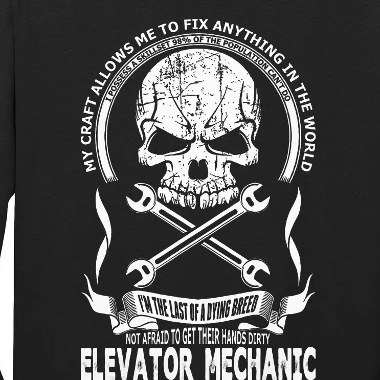 Elevator Mechanic Tall Long Sleeve T-Shirt