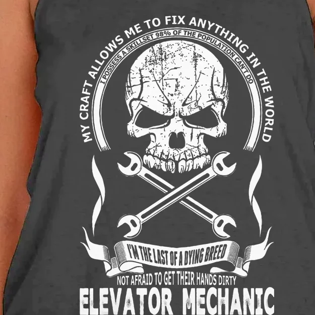 Elevator Mechanic Women's Knotted Racerback Tank