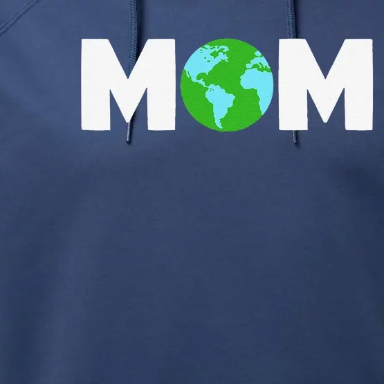 Earth Mom Earthday Science Earth Day Gift Performance Fleece Hoodie