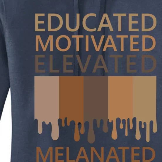 Educated Motivated Elevated Melanated Women's Pullover Hoodie