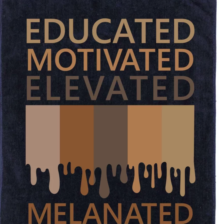 Educated Motivated Elevated Melanated Platinum Collection Golf Towel