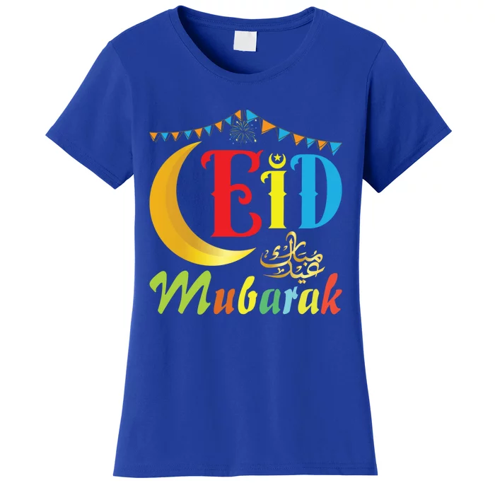 Eid Mubarak Eid Algreat Giftfitr And Eid Algreat Giftadha Eid Ramadan Islamic Women's T-Shirt