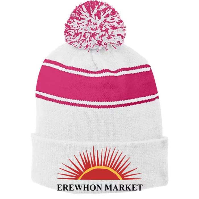 Erewhon Market Stripe Pom Pom Beanie