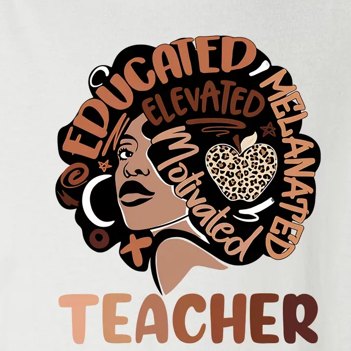 Educated Melanated Elevated Motivated Teacher Black History Month Toddler Long Sleeve Shirt