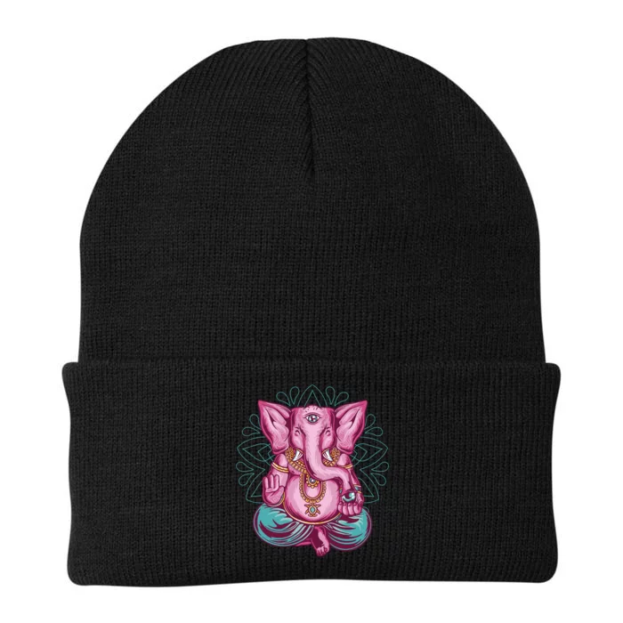 Elephant Meditating Knit Cap Winter Beanie