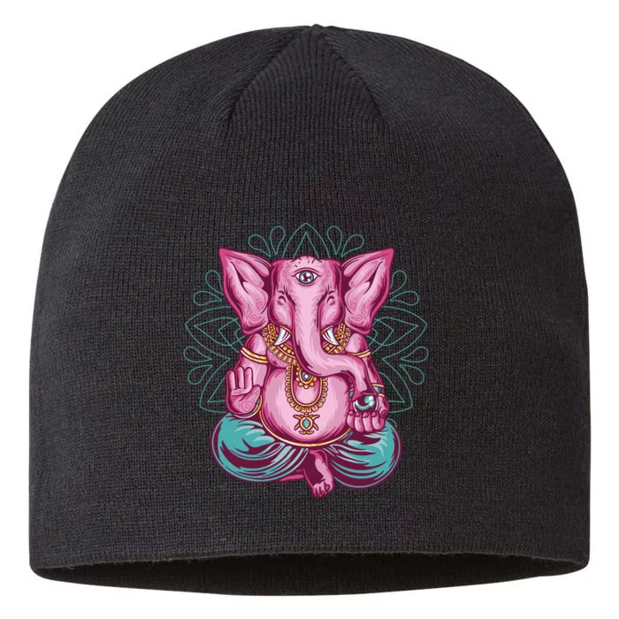 Elephant Meditating 8 1/2in Sustainable Knit Beanie