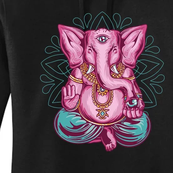 Elephant Meditating Women's Pullover Hoodie