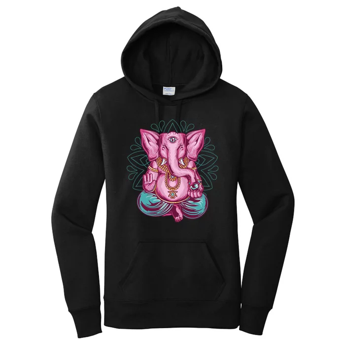 Elephant Meditating Women's Pullover Hoodie