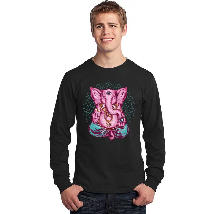 Elephant Meditating Tall Long Sleeve T-Shirt